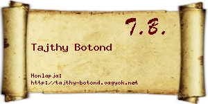 Tajthy Botond névjegykártya
